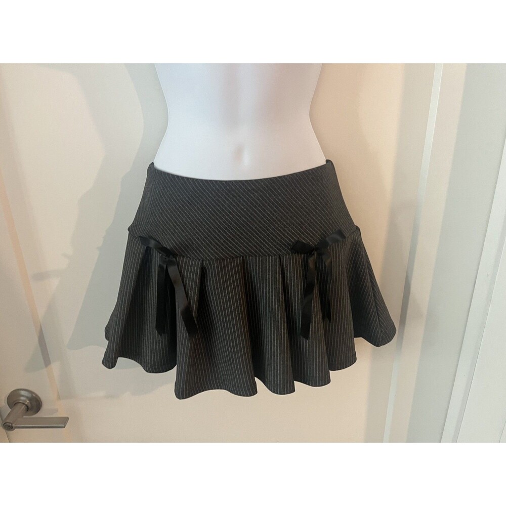 FREE HAVEN LOW-RISE SLIP-ON PLEATED MINI SKORT SKIRT Y2K BRITNEY SPEARS Size L